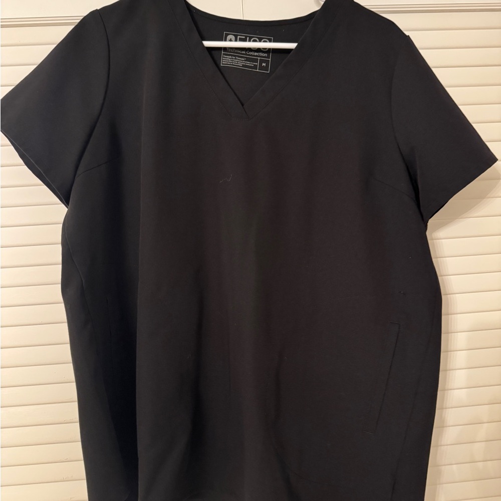 Maternity Figs Black Short Sleeve scrub top